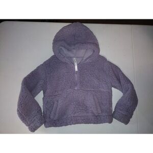 Mondetta Kids Girls Purple Sherpa‎ Pullover Hoodie Sweatshirt Size S (7/8)